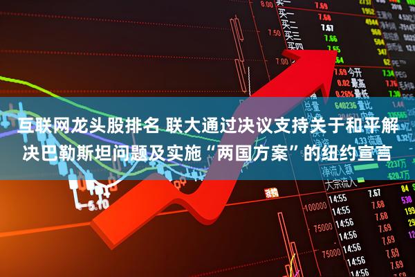 互联网龙头股排名 联大通过决议支持关于和平解决巴勒斯坦问题及实施“两国方案”的纽约宣言